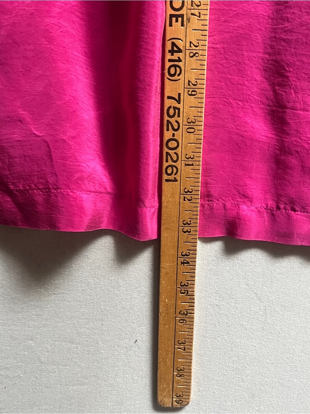 Vintage Lβultima 100% Silk Hot Pink A Line Midi Skirt Womens 10 - Picture 2 of 7